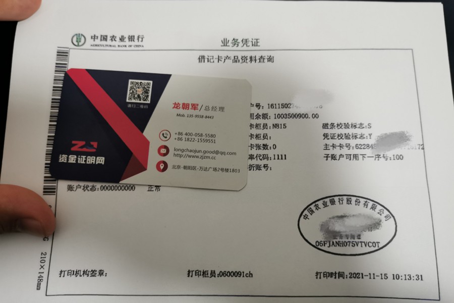 10亿农行余额小票 10亿农行余额小票